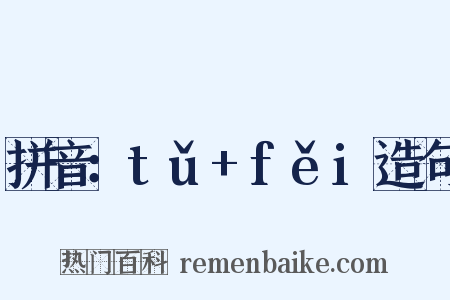 拼音：tǔ+fěi造句是什么意思的图片